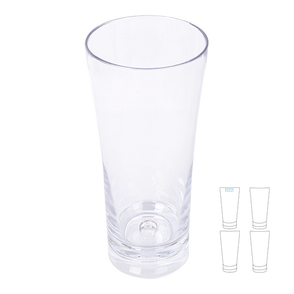 Gläser mit dickem Boden Transparentes Polykarbonat